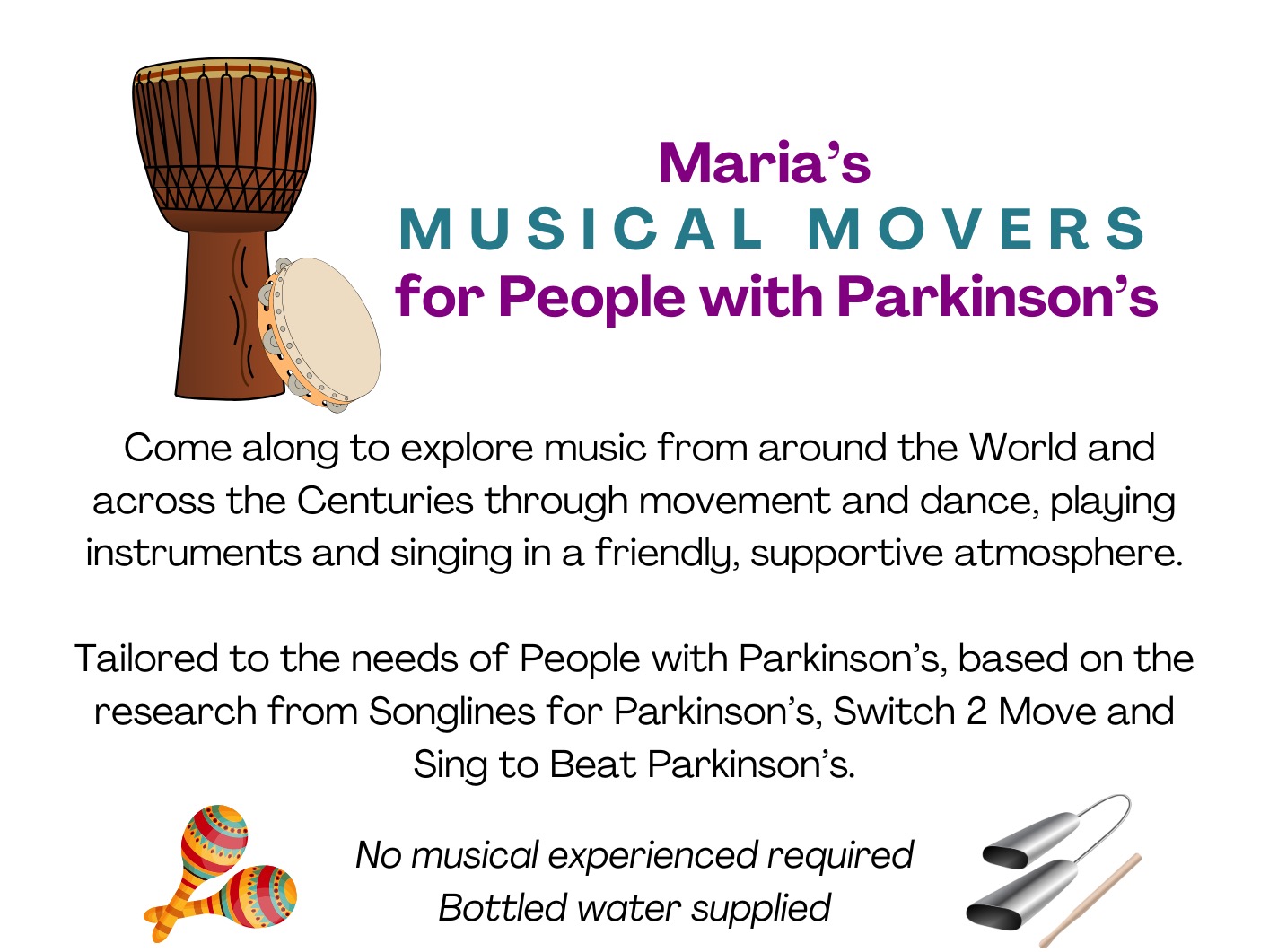 Maria's Musical Movers for people with Parkinson's