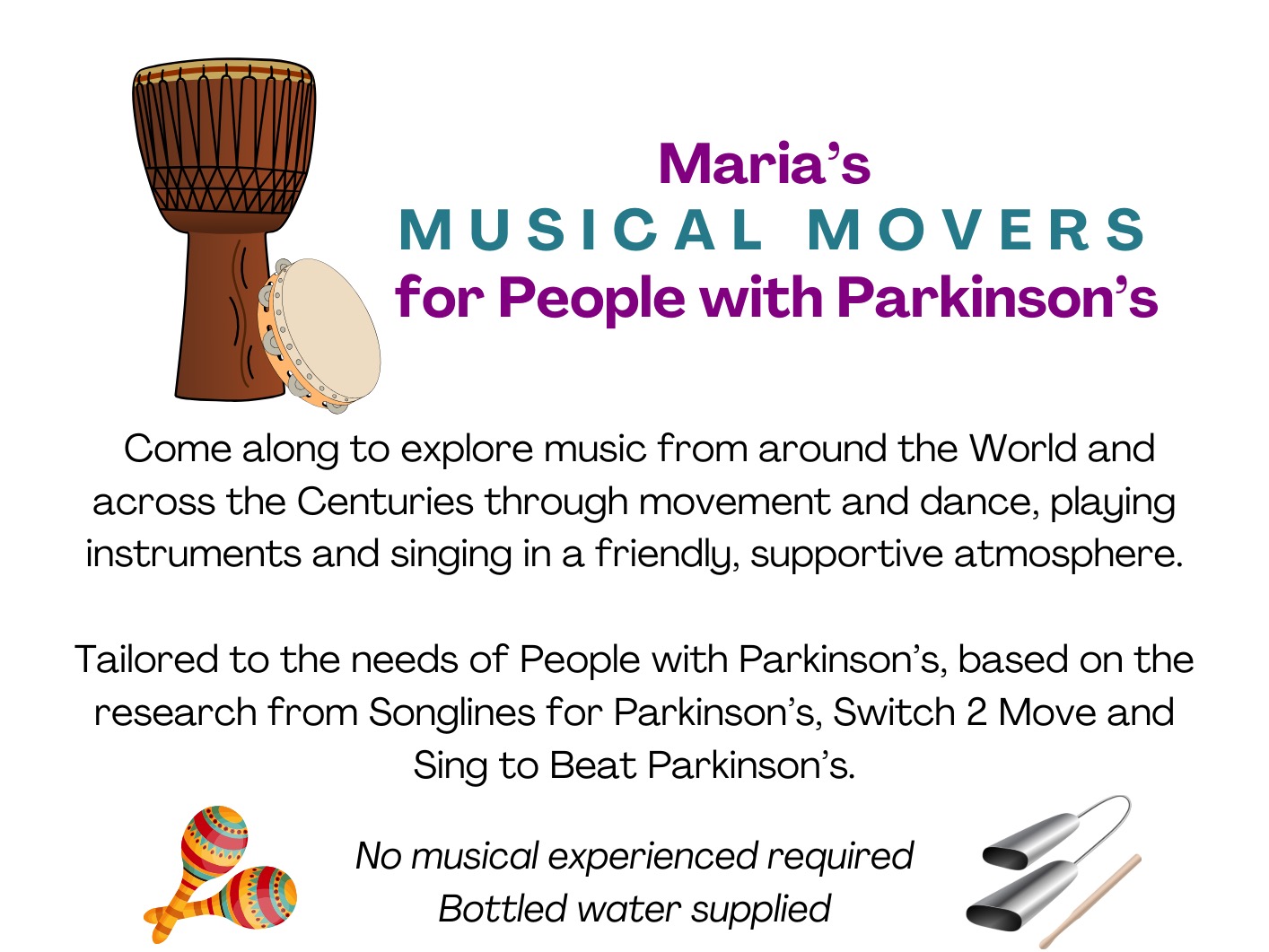 Maria's Musical Movers for people with Parkinson's