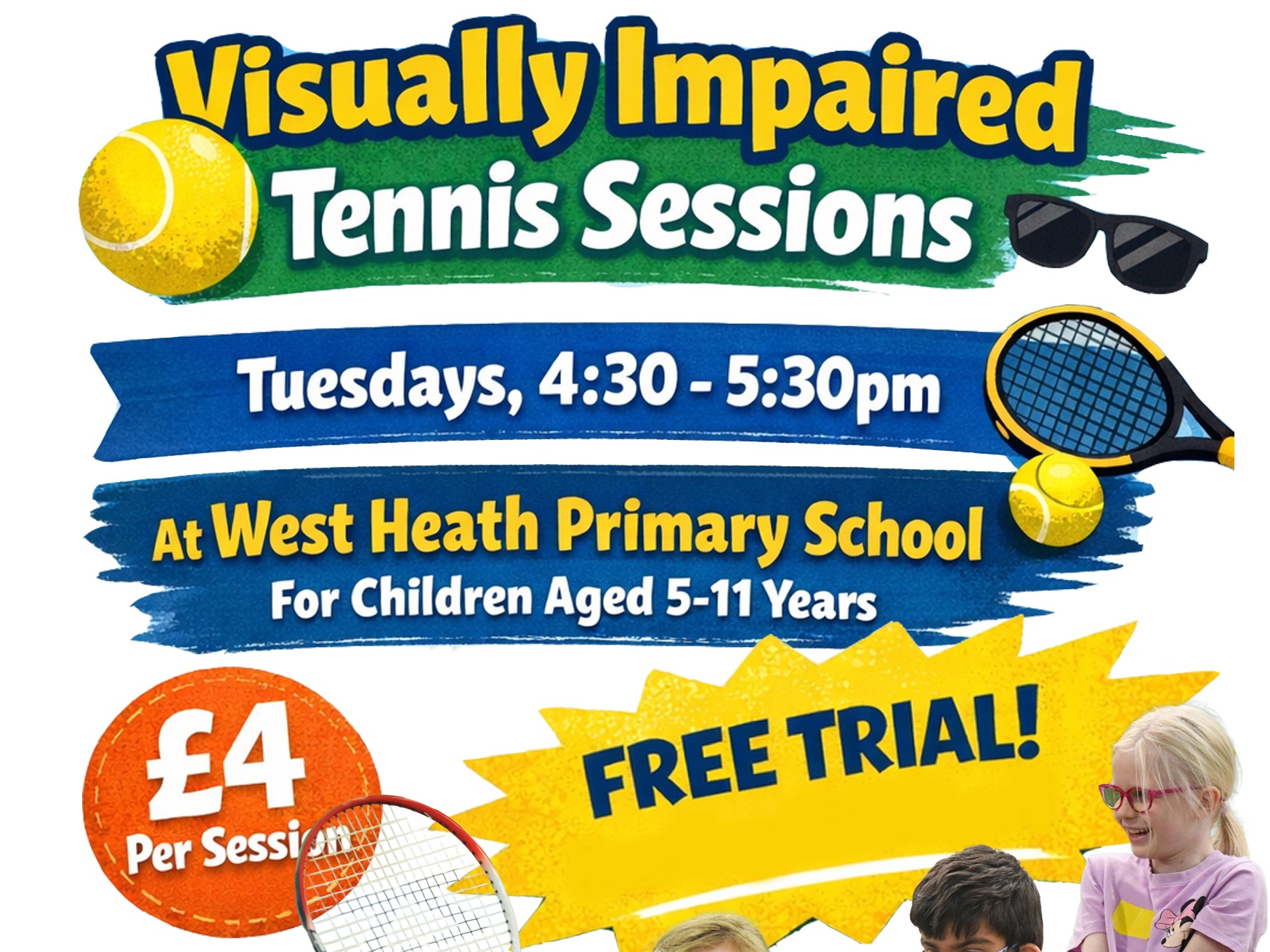 MH Tennis presents: Fun Tennis for Kids with Visual Impairment!
