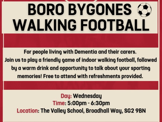 Stevenage FC Foundation presents: Fun Walking Football & Dementia Support