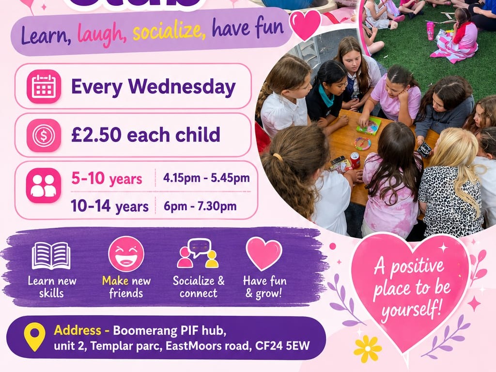 Boomerang Cardiff - PIF Hub presents: GIRLS CLUB